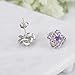 Clearance!!!Twinsmall Women Lady Elegant Diamond Ear Stud Flower Earrings Women Jewelry Earrings Stud (Purple)