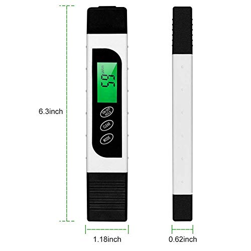 EHM TDS Meter - Water Quality Tester - TDS, EC & Temperature Meter 3 in 1, 0-9999 ppm Meter, LCD Display, TDS Meter for Drinking Water Test, Coffee, Swimming Pool, Aquarium, RO/DI Water, Hydroponics