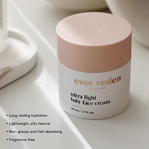 Evereden Ultra Light Baby Face Cream, 1.7 oz Clean and Natural Baby