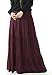 TRENDY UNITED Women's Bohemian Style High Waist Shirring Ruffle Pocket Skirt (S0059-BGD, XL)