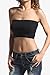 Themogan Women'S Basic Seamless Bra Top Bandeau Black/White/Khaki, One Size