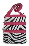 World Traveler Pink Zebra Small Hipster Cross-Body Bag