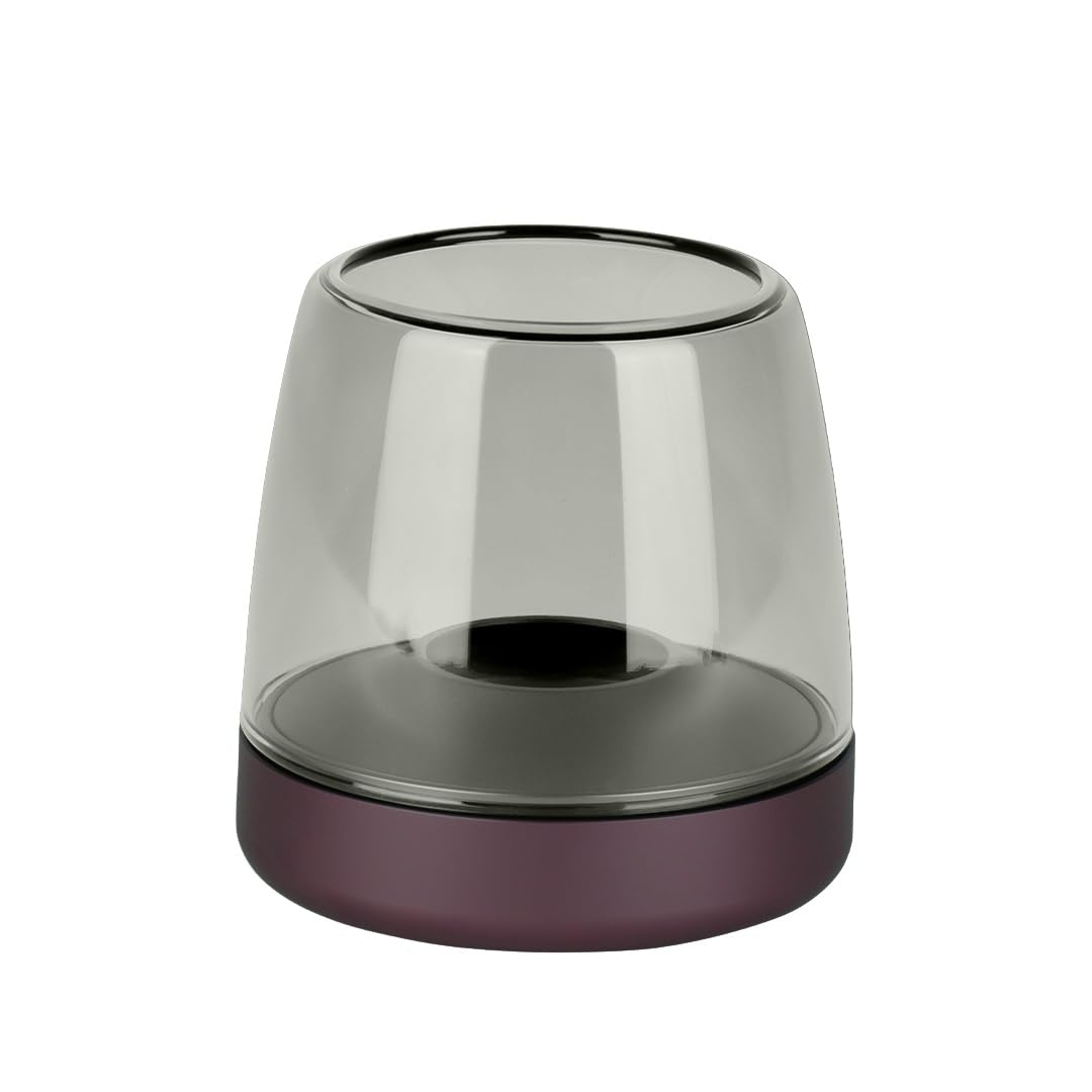 Kooduu Glow 10 Glass Candle Holder - Luxury Danish Design, Height 9 cm, Purple