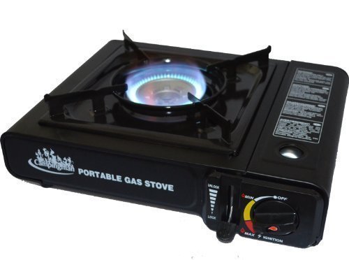 RSonic Campingkocher Gaskocher Gasherd Outdoor Kartuschenkocher Butangaskocher + 4 Kartuschen