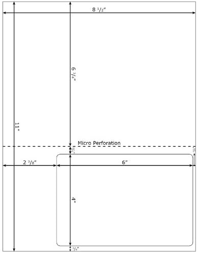 Peel Out! Shipping Label Sheets™ Layout LS-6X4BR (250 sheets)