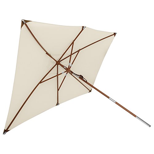 anndora® Sonnenschirm 200 x 300 cm eckig Gartenschirm Knicker wasserabweisend - mit Knickgelenk Natural – Bild 5