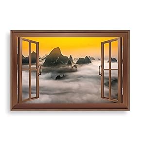 Framed Canvas Wall Art for Living Room, Bedroom Mountain View Canvas Prints for Home Decoration Ready to Hang - 16x24 inches