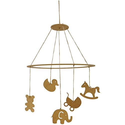 Beyond The Page MDF Baby Icons Mobile-11.75" Round Ring W/5 Pieces