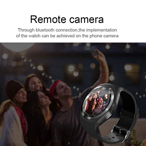 DAIJIA Smart Watch Bluetooth Phone Mate Round Screen for IOS Android Phone LOT (Blue)