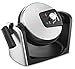 Gourmia FBA Belgian Waffle Maker-Brushed Stainless Steel, Extra Deep, Fast & Easy 180 Degree Flipping, Adjustable Temp, Silver Base