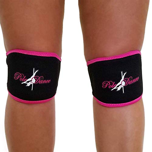 Low Profile Knee Pads for Pole Dance Vollyball Cheer Roller Derby Gym Workouts and Other Sports Protection (Black, XLarge)