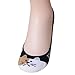 QBSM Womens Cute Cat Non Slip No Show Liner Socks Novelty Cotton Low Cut Socks,5 Pack Cute Cat Low,One Size