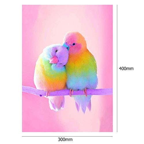 DIY 5D Pink Bird Diamond Painting Kits Full Drill Diamond Painting by Number Kits Pink Bird Cross Stitch Embroidery Mosaic Making Arts Craft for Home Wall Decor - Thumbnail 7