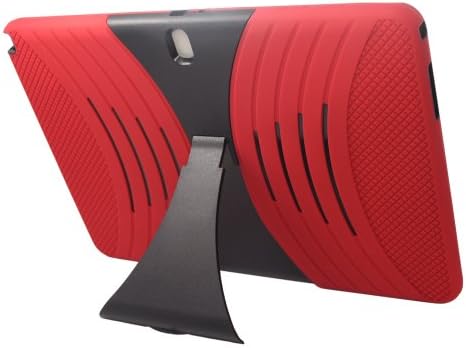 Samsung Galaxy Tab Pro 12.2/T900 Case, HJ Power[TM] For Galaxy Tab Pro 12.2/T900 ()~ RUGGED Hard Rubber w V Stand Case Black Red