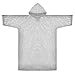 SE Clear Emergency Poncho with Full Sleeves and Adjustable Hood (Pack of 5) - EP11A-CL5
