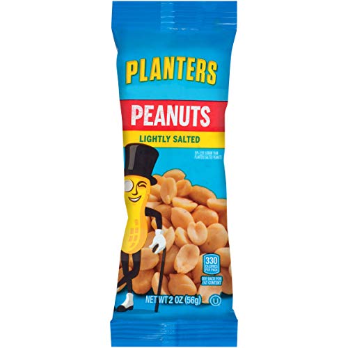 Planters Lightly Salted Cocktail Peanuts Single Serve Packets (2 oz Packets, Pack of 144