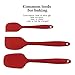 Silicone Spatula Utensil 3-Pieces Set WYgroup Premium-Resistant Cooking Utensils with comfortable wide handle&Hygienic Solid Coating 3 Piece Spatula set (red) by MERRY BIRD
