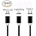 UGI Magnetic Cable 3 Pack 3 in 1 USB C Micro USB 3.3FT Android Magnet Charging Cable Type C Cord Fast Charger for Phone X Xs Max XR 8 7 8 Plus 6 6s Plus Samsung Galaxy S5 S6 S7 S8 S9 Note 8 LG Huawei