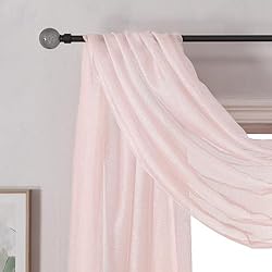 DONREN Luxury Sheer Window Scarf for Window