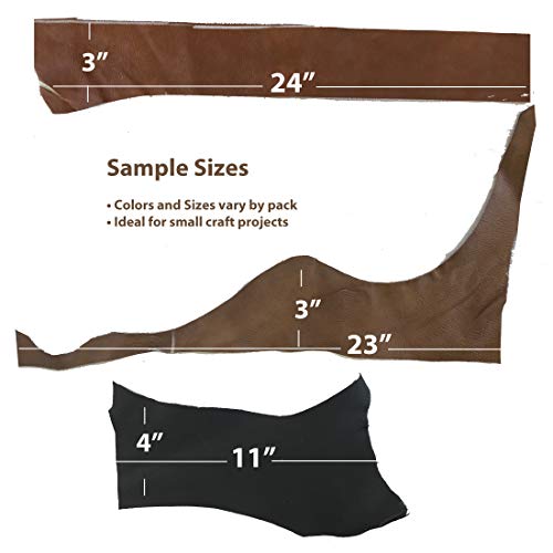Small Leather Scraps of Various Colors - for Jewelry Making and Other Small Crafts - 2 lbs
