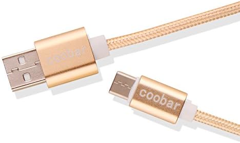 USB Type C Cable (1 FT) by Coobar, USB 3.0 Type C to Type A (USB-C to USB) Cable for Galaxy S8, Google Pixel, Pixel XL, OnePlus 3, HTC 10, Nexus 5X, 6P and LG G5 (Gold)