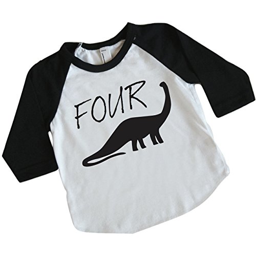 Dinosaur Birthday Shirt, Boy 4th Birthday Outfit, Dino Birthday