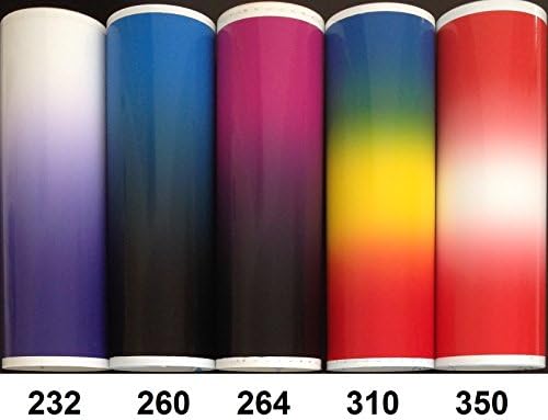 5 Rolls Pack 15" X 120" Rainbow Vinyl (Graduated Vinyl)
