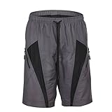 HAMSWAN Men's Loose-Fit Padded Breathable Bike Shorts for Cycling
