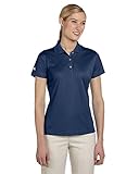 adidas Golf Ladies ClimaLite(r) Pique Short-Sleeve Polo A131, Navy, Large