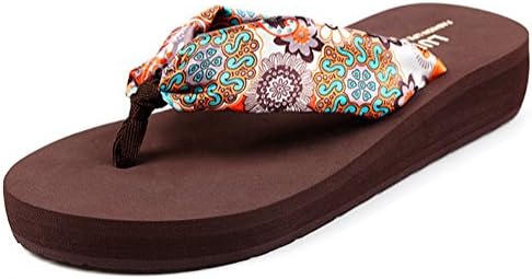 weiwei Lady Summer Thick Bottom Flip-Flops,Bohemian Slipper