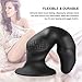 Liquid Silicone Dildo with Suction Cup for Hands-free Play,UTIMI Realistic Snake Head Dong Animal Dildo Black,1 Water-Based Lube,7.1 Inch