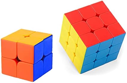 SHANBUYERS Rubiks High Speed and Smooth Stickerless Brainstorming Magic Puzzle Cube Combo for Adults and Kids (2x2 3X3) - Set of 2