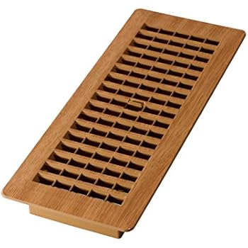 Decor Grates PL412-OC 4-Inch by 12-Inch (Duct opening measurements) Plastic Floor Register, Oak Caramel