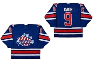GENERIC J Gage 9 Rochester Americans USA Sewn Any Name Number Blue Hockey Jersey