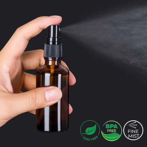 2oz Amber Glass Spray Bottles for Essential Oils, Set of 3 photo 10