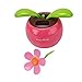 Car Rose-red Cute Flip Flap Swing Solar Flower