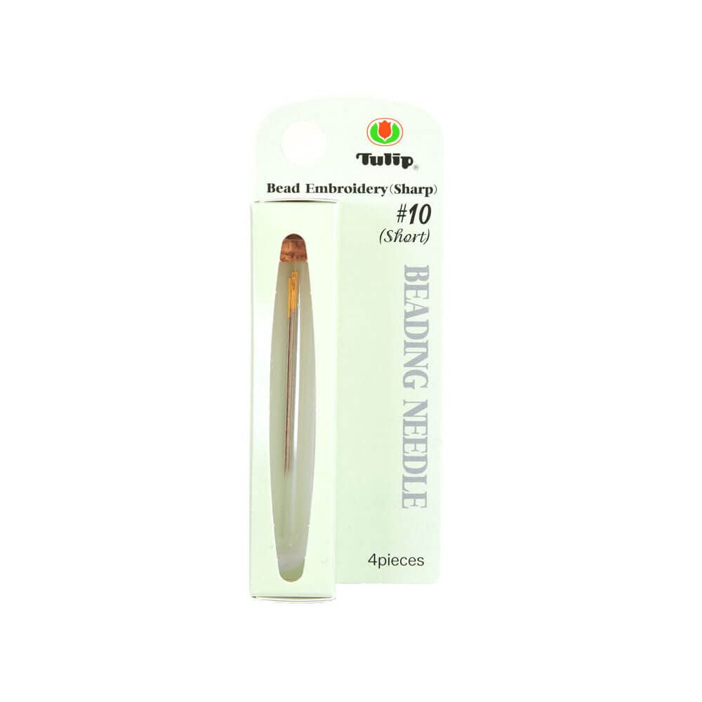 Tulip No.10 Short Beading Needle, Silver or Gold, 1 Unit