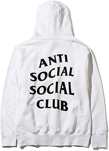 Anti Social Social Club Hoodie in White, Printed on Gildan.