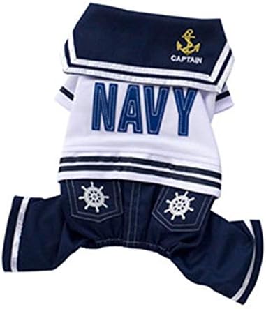 School Uniform Dog Clothes Pet Puppy Small Dog Cat Navy Students Dress Skirt Shirts Apparel Costumes for Dogs (Size : XL)