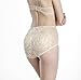 Defang Women's Padded Seamless Panties Breathable Enhancer Shapewear Butt Removable Lightly Padded Underwear (XL, Beige)