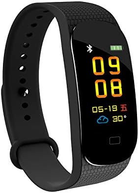 Hoteon Fitness Band, Sports Smart Bracelet,Activity Tracker Watch with Heart Rate Monitor, Waterproof Smart Fitness Band with Step Counter, Calorie Counter, Pedometer Watch for Women and Men (Black)