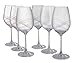 Bezrat Classic Beautifully Designed Stemmed Wine Glasses- Made from Premium Crystal Glass - Red or White Wines- Drinking Goblets Glasses Set Set of 6