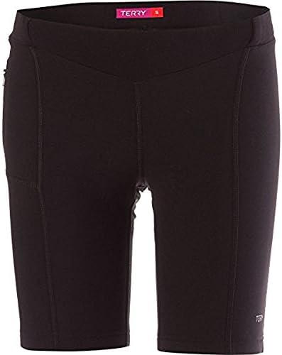 TerryTouring Bike Short Regular 8" Long Womens Padded Cycling Shorts for Women Compression Pockets Leg Grippers
