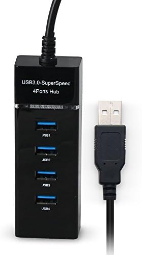 USB 3.0 4-Port Super Speed Hub For PC, Laptop, PS4, Xbox, + Complimentary USB LED LIGHT and VELCRO STRIPS.