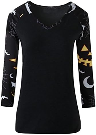 Fshop365 Women's 3/4 Sleeve Ethnic Floral Print Top Blouse Black1 S