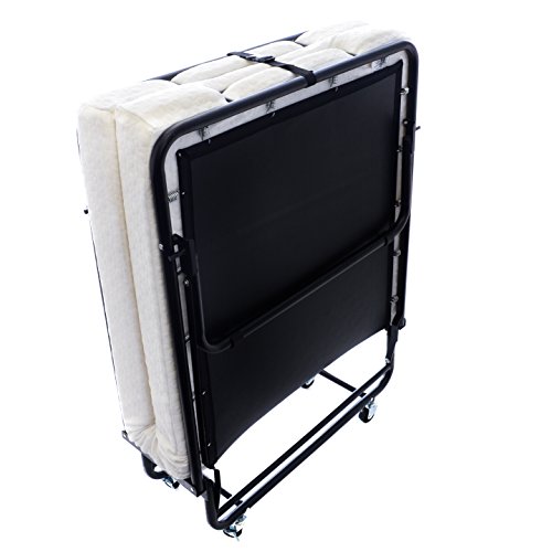 Layout 75X31.5-Inch Metal Folding Bed Frame With Memory Foam Mattress