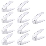 femor Shoe Slots Organizer, Adjustable Shoe Rack Shoe Organizer - Double Layer Stack - Space Saver Storage Rack Holder 10-Pack (9.8Inch，White)