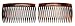 France Luxe 18 Tooth French Side Comb Pair - Tortoise