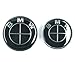XtremeAmazing 82mm/74 mm Carbon Fiber Hood Trunk Front/ Rear Emblem Roundel Logo for BMW Full All Black