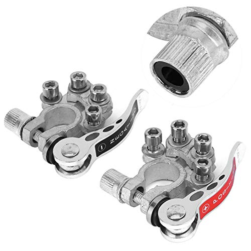 Car Terminal Disconnect, Quick Release Battery Terminal Clamp Connectors with Hex Wrench Positive Negative for SAE Type A Posts, Pack of 2